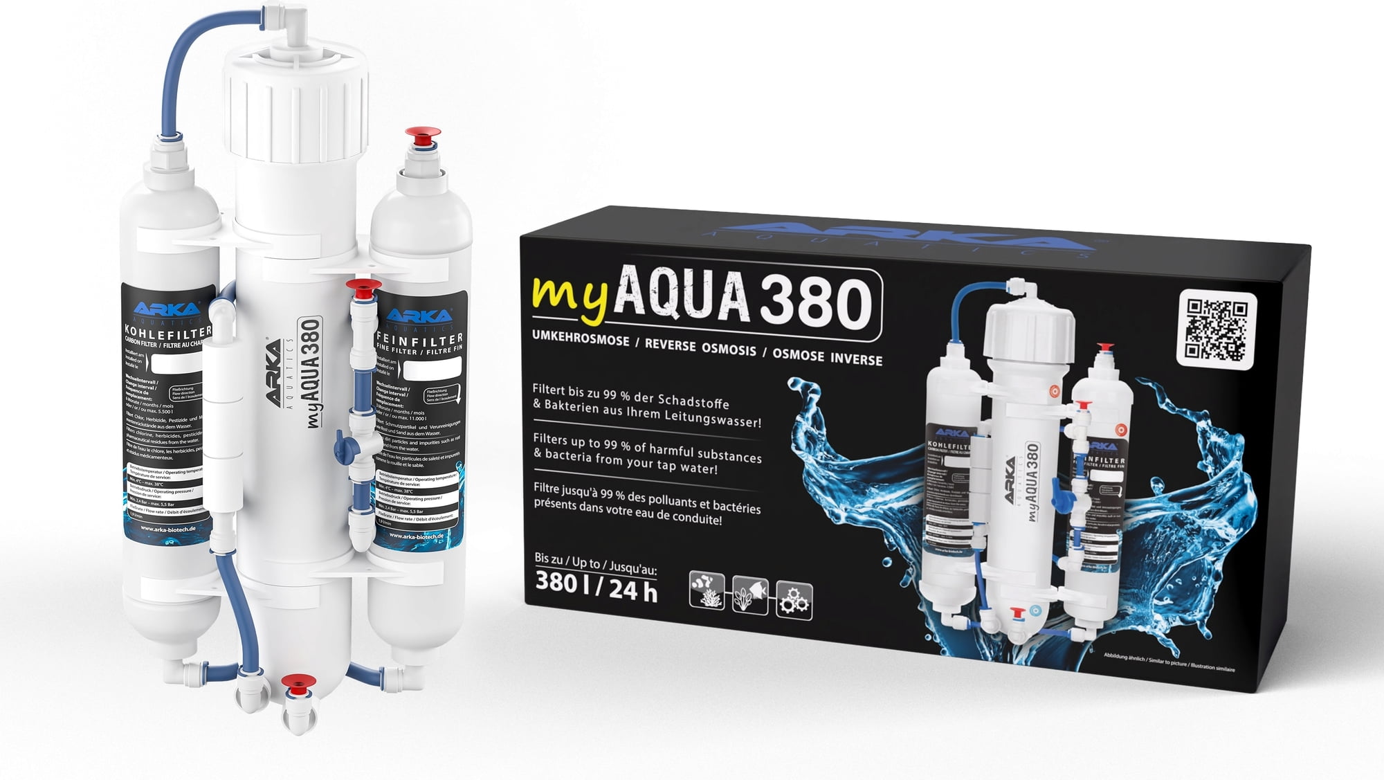 ARKA myAqua380 - Umkehrosmoseanlage bis zu 380 l/Tag ARKA myAqua380 - Umkehrosmoseanlage bis zu 380 l/Tag