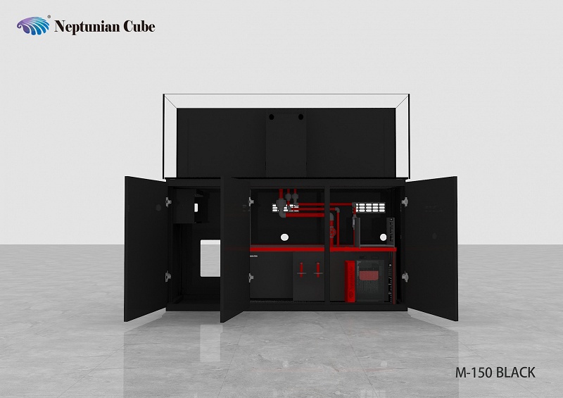 Neptunian Cube Aquarium Serie M150 Schwarz Palettenversand