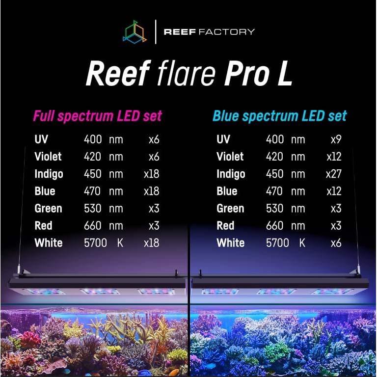 Reef Factory - Reef Flare PRO L Pro - weiß-240 Watt- Abverkauf! *