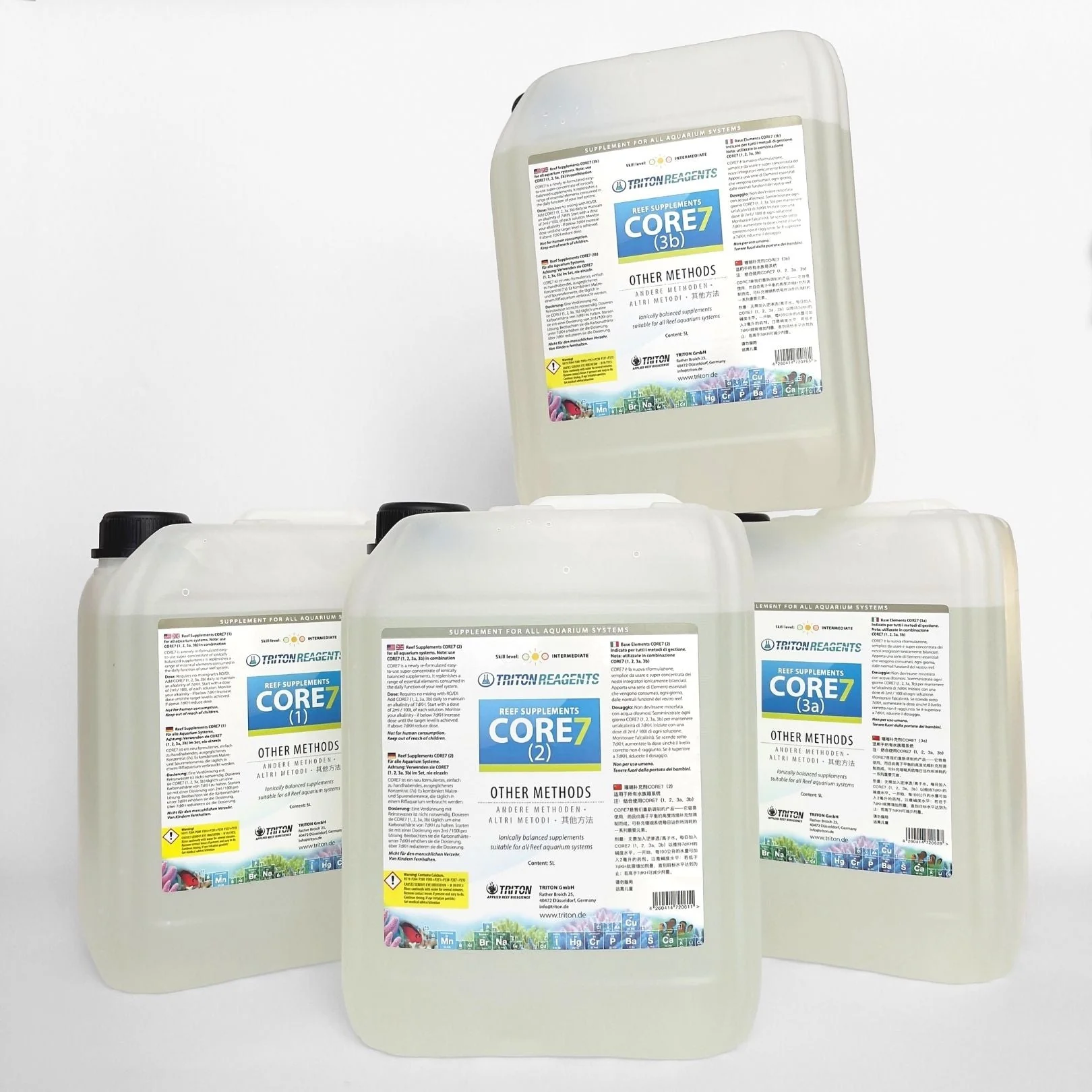 TRITON CORE 7 Reef Supplements für andere Methoden 4x5L TRITON CORE 7 Reef Supplements für andere Methoden 4x5L