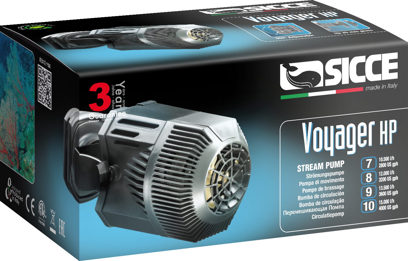 SICCE VOYAGER HP 10 Strömungspumpe SICCE VOYAGER HP 10 Strömungspumpe