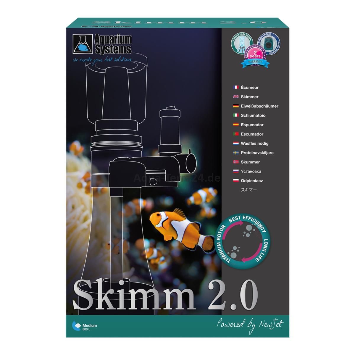 Aquarium Systems Skimm 2.0 Eiweißabschäumer Medium bis 800 Liter