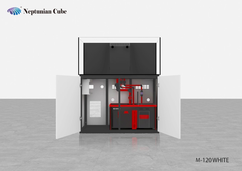 Neptunian Cube Aquarium Serie M120 Weiß Palettenversand